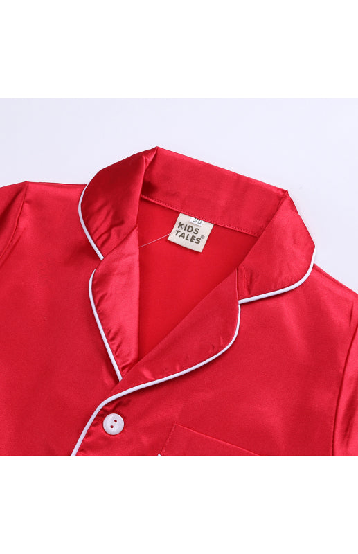 Children's Satin Long Sleeve Home Pyjama Sets