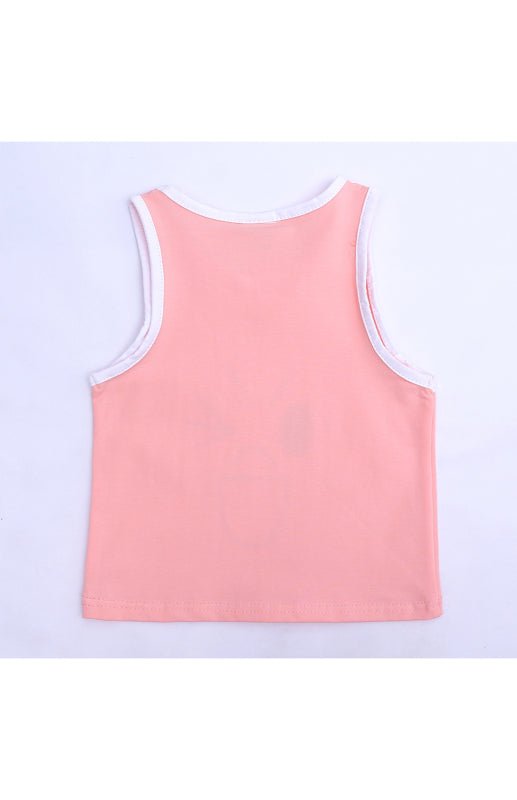Children's Contrast Print Casual Vest Loungewear Set