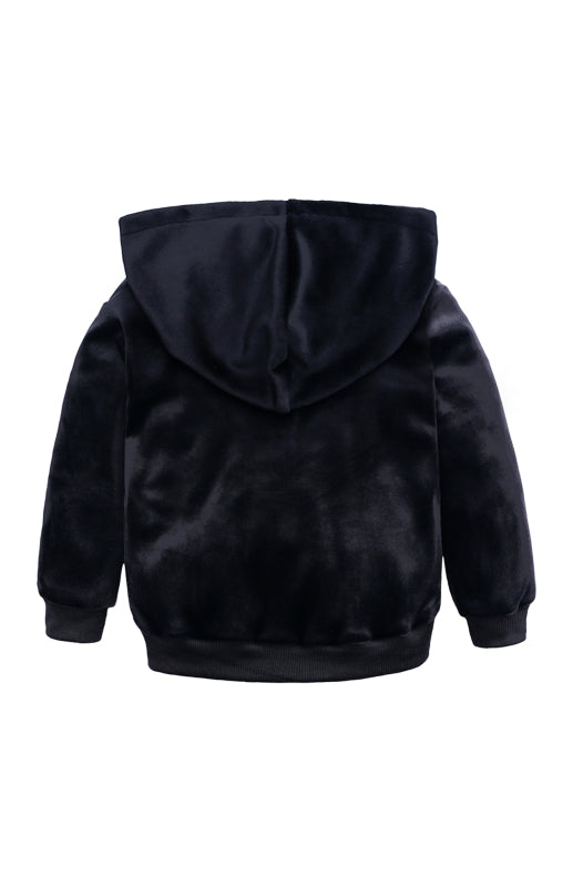 Kid's Spelling Hooded Gold Velvet Pyjama Sets