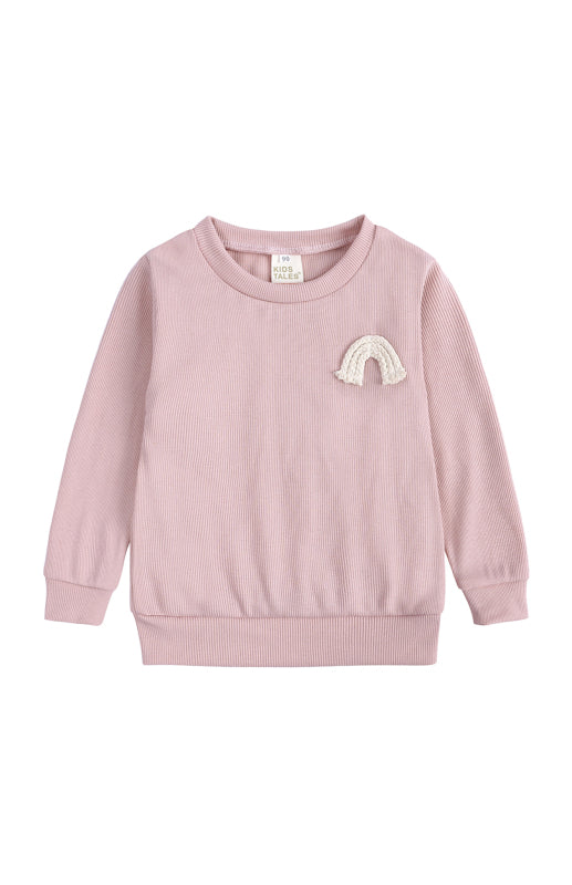 Children's Pit Strip Pullover Long Sleeve Pajama Sets