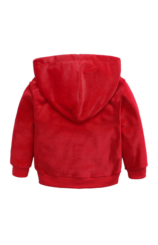 Kid's Spelling Hooded Gold Velvet Pyjama Sets