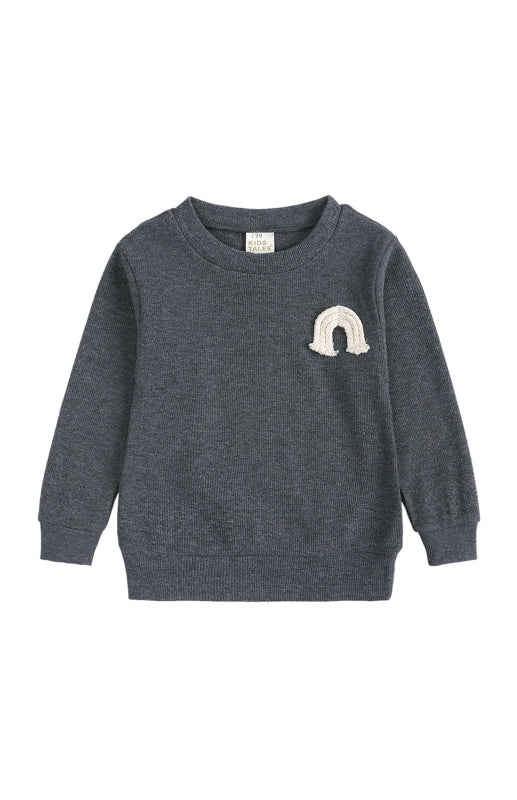 Children's Pit Strip Pullover Long Sleeve Pajama Sets