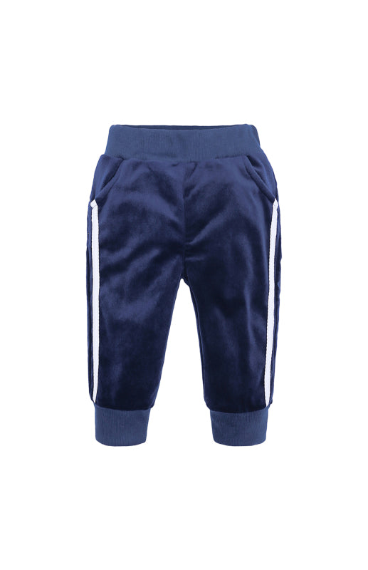 Children's Hooded Side Strip Gold Velvet Pyjama Sets