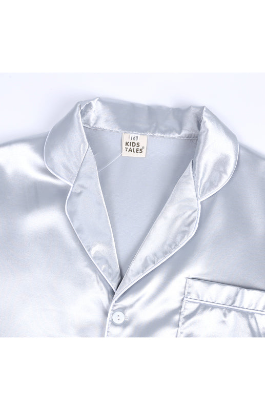 Children's Satin Long Sleeve Home Pyjama Sets