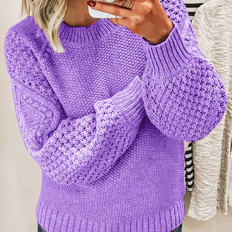 Women's warm thick knitted pullover sweater