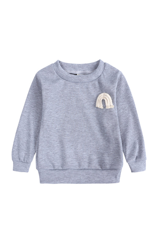 Children's Pit Strip Pullover Long Sleeve Pajama Sets