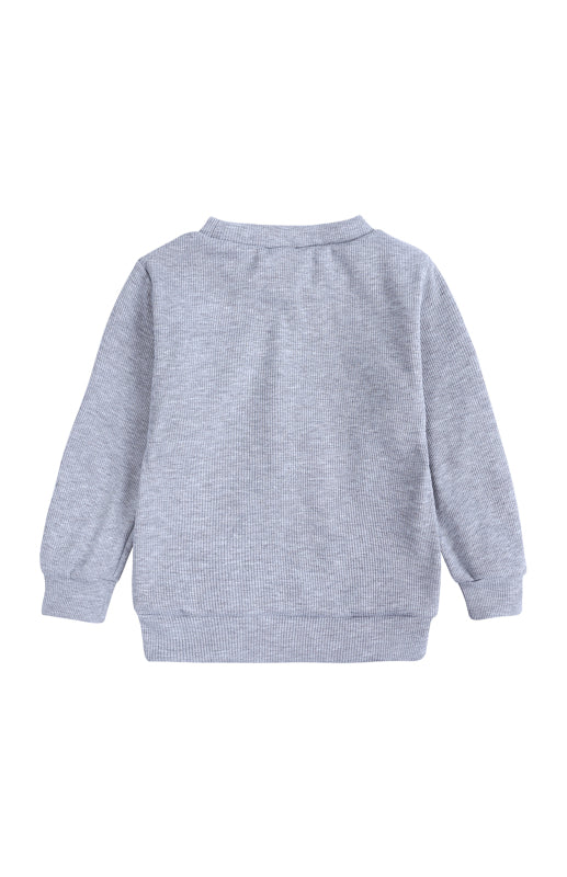 Children's Pit Strip Pullover Long Sleeve Pajama Sets