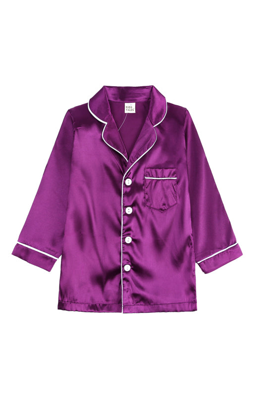 Children's Satin Long Sleeve Home Pyjama Sets