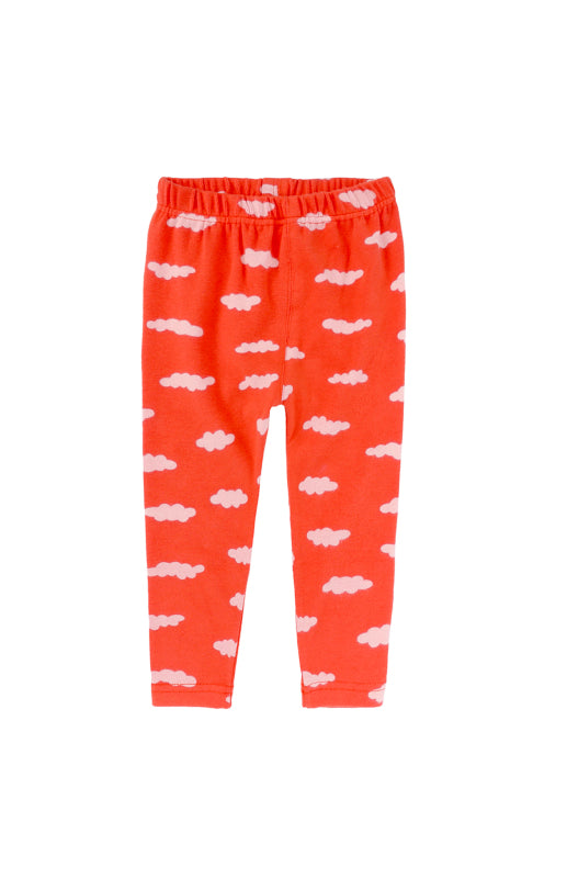 Children's Eyelash Cloud Print Brushed Children's Homewear Cotton Set