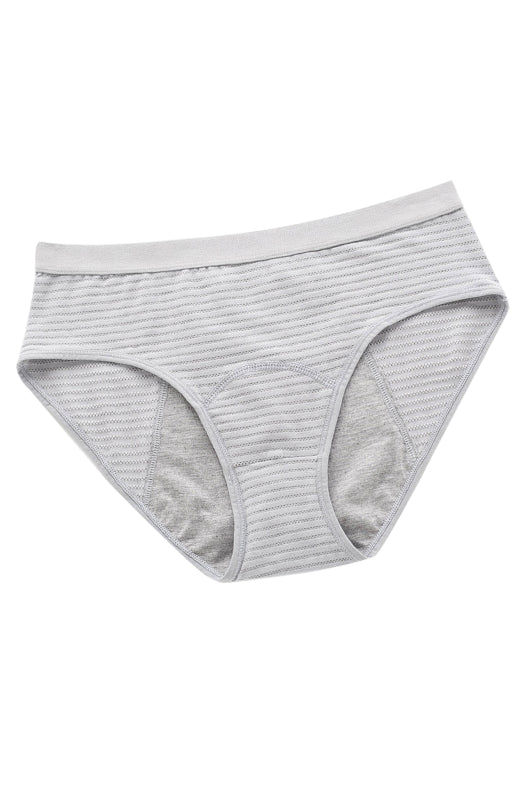 Women's Striped Print Breathable Moisture Absorbent Period Panties