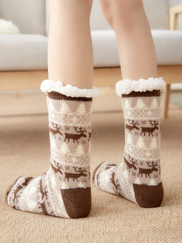 Christmas Floor Socks Home Sleep Slippers Socks