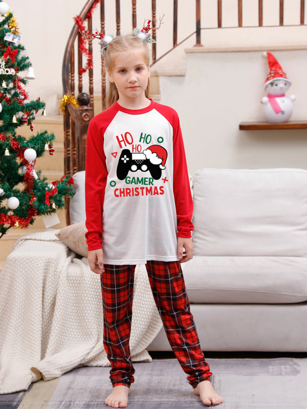 Christmas parent-child printed home pajamas two-piece set