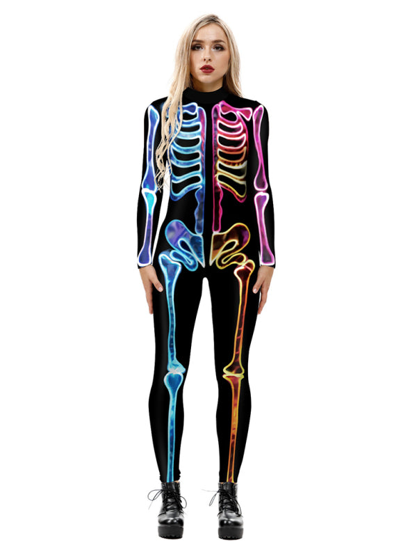 Women's 3D Digital Printed Halloween Costume Costume Jumpsuit