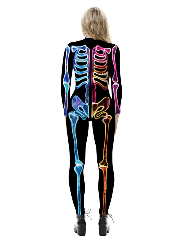 Women's 3D Digital Printed Halloween Costume Costume Jumpsuit