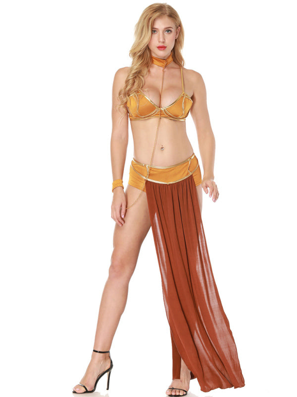 European and American women's halloween dance queen dress long skirt costume