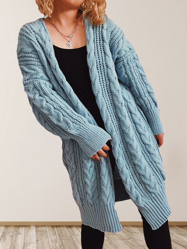 Women's cable knit relaxed cardigan