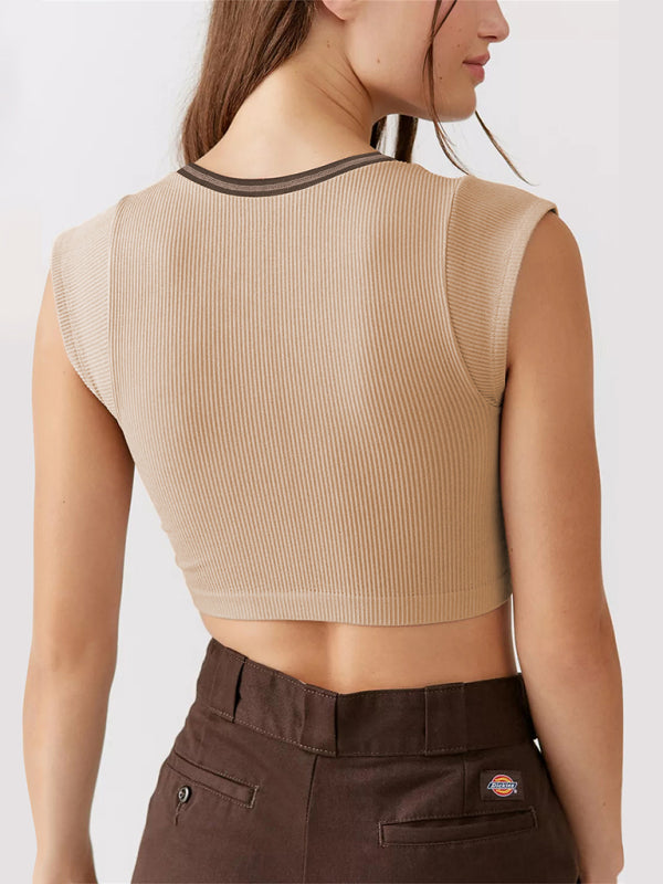 Women's V-neckline Cropped Baby Tee