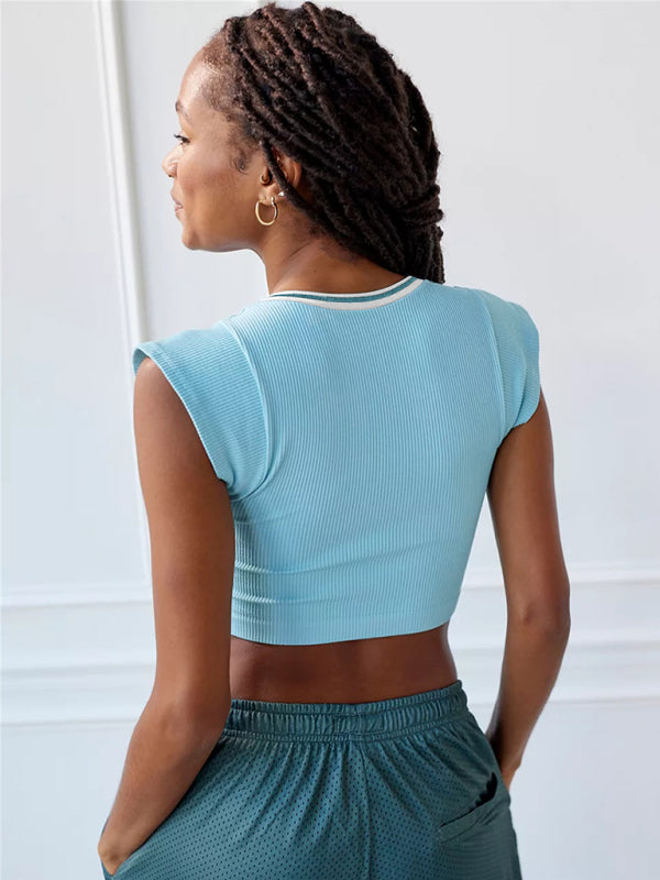Women's V-neckline Cropped Baby Tee