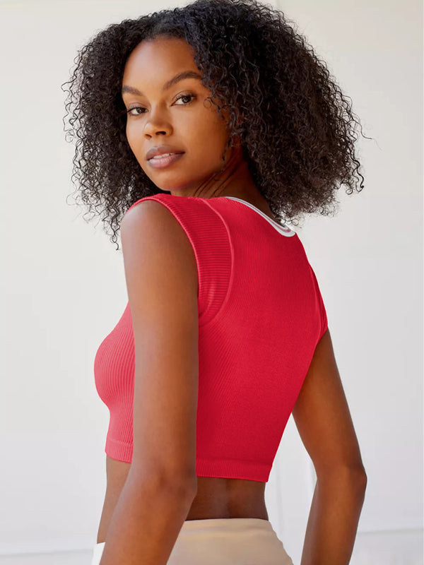 Women's V-neckline Cropped Baby Tee