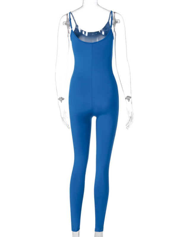 Women's Solid Color Uplevel Space Dye Midi Jumpsuit