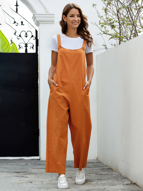 Women's Solid Color The Rompers Overalls