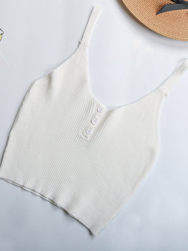 Women's Solid Color Free Throw Rib Crop Tank