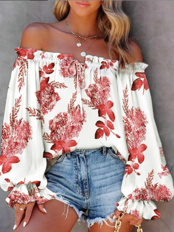 Women's Floral The Shoulder Top
