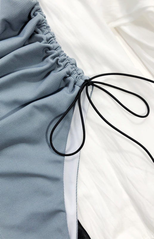 Women's One-Piece Drawstring Swimsuit