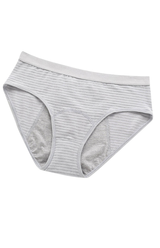 Women's Striped Print Breathable Moisture Absorbent Period Panties