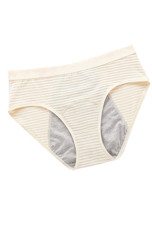 Women's Striped Print Breathable Moisture Absorbent Period Panties