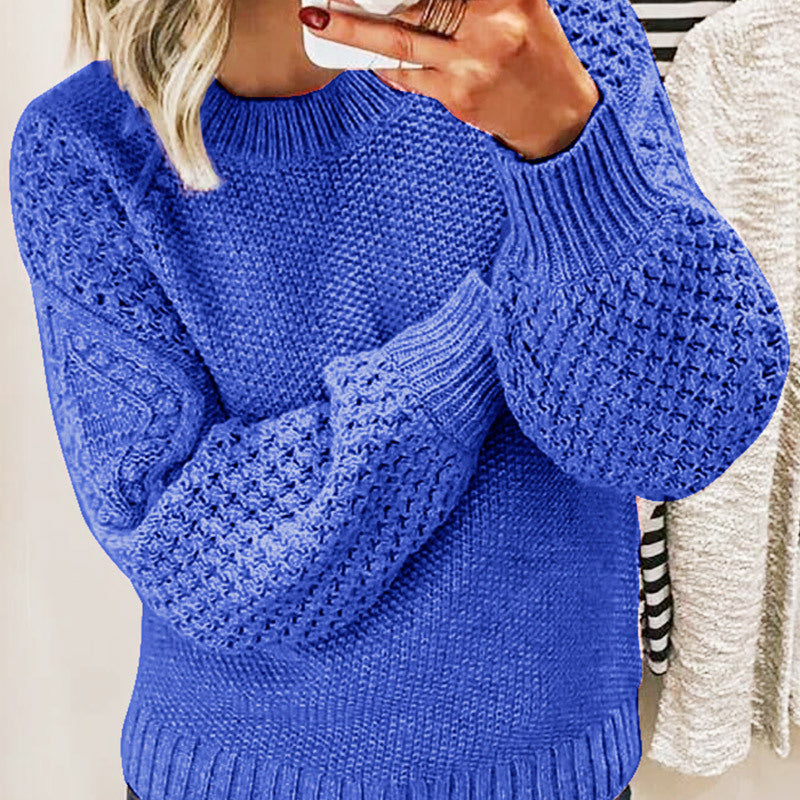 Women's warm thick knitted pullover sweater