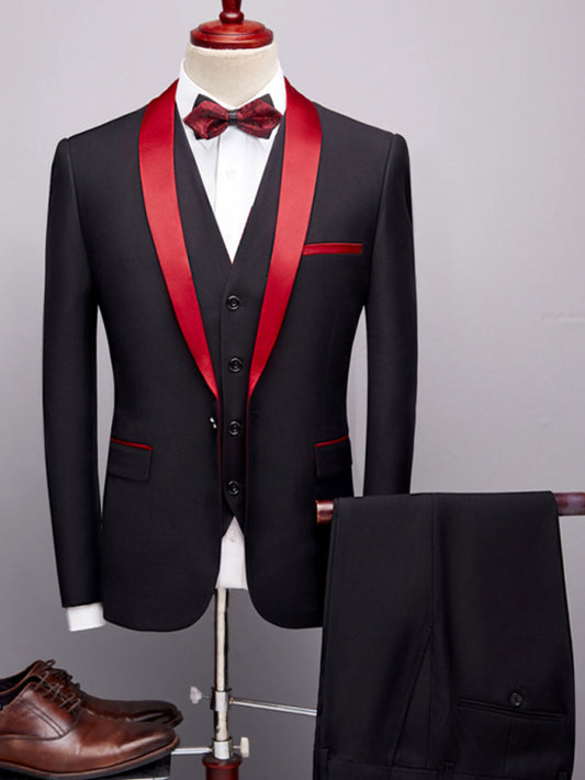 Men's Slim Business Three Piece Suit