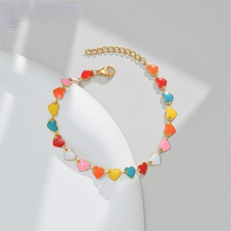 women's cute oil dripping love bracelet