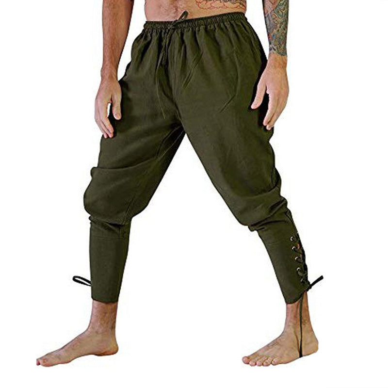 men's trousers ankle strap trousers cuffed trousers