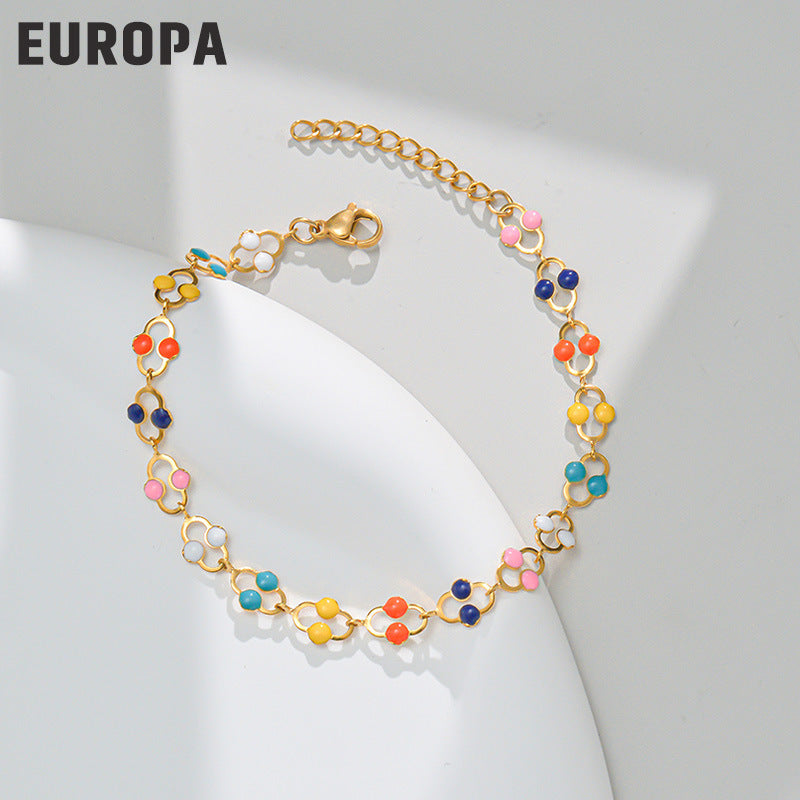 women's cute oil dripping love bracelet