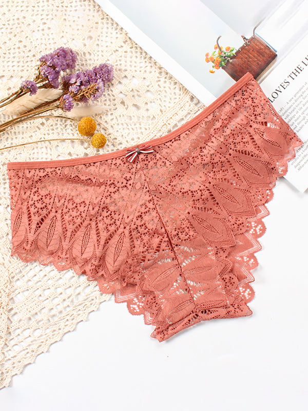 Women's Lace Cross Strap Comfortable Briefs