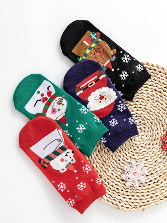 Cotton 4-Pack Cutes Christmas Socks