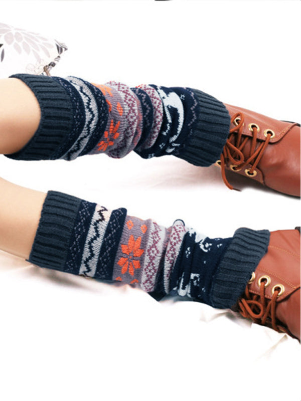Women's Christmas Color Leg Cover Christmas Socks
