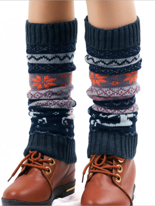 Women's Christmas Color Leg Cover Christmas Socks