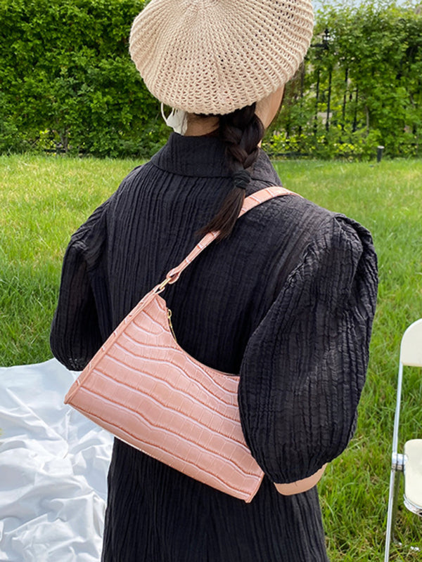 New fashion embossed hand bag temperament stone pattern shoulder bag