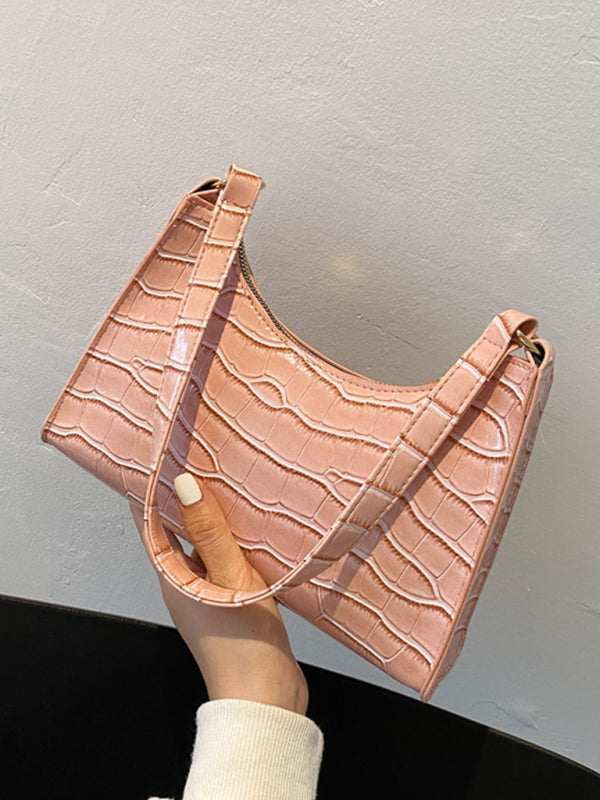 New fashion embossed hand bag temperament stone pattern shoulder bag