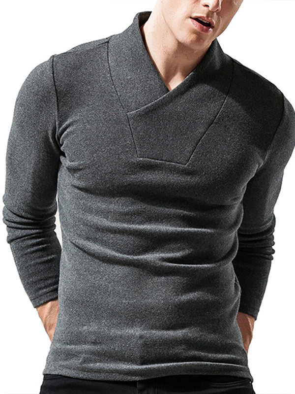 Men's Long Sleeve T-Shirt Muscle Fitted T Shirt Gym Workout Athletic Tee
