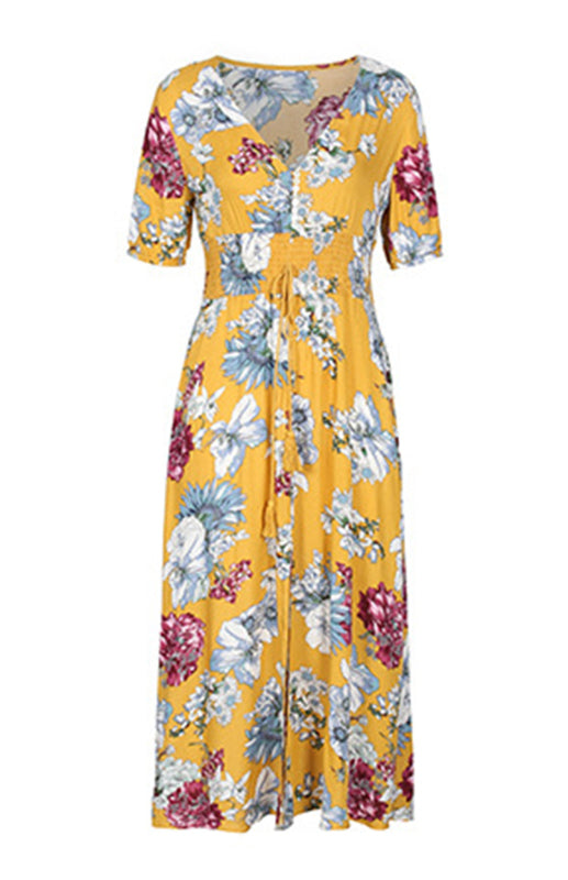 Women's Sexy Printed Waist Slimming Dress