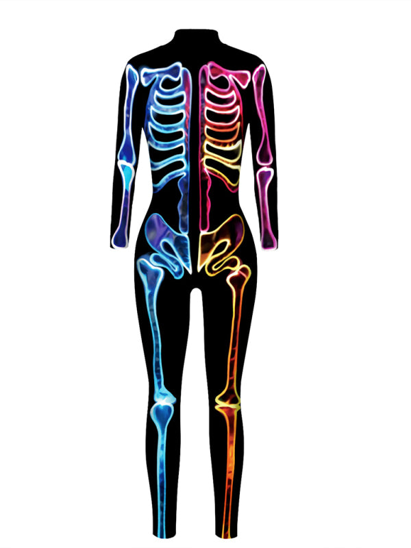 Women's 3D Digital Printed Halloween Costume Costume Jumpsuit