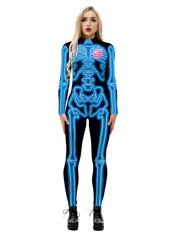 Women's 3D Digital Printed Halloween Costume Costume Jumpsuit