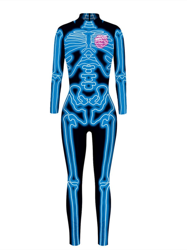 Women's 3D Digital Printed Halloween Costume Costume Jumpsuit