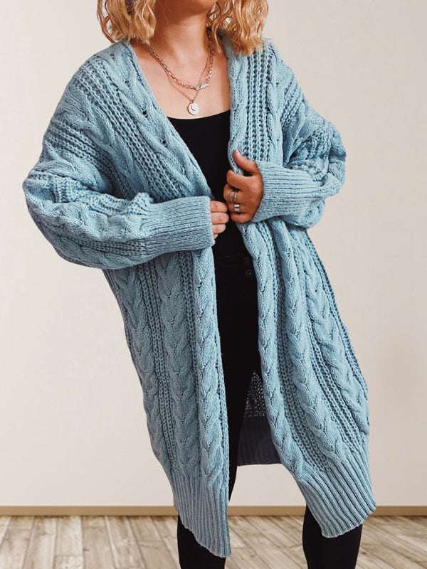 Women's cable knit relaxed cardigan