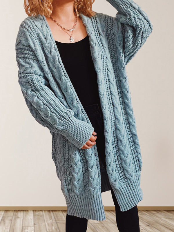 Women's cable knit relaxed cardigan