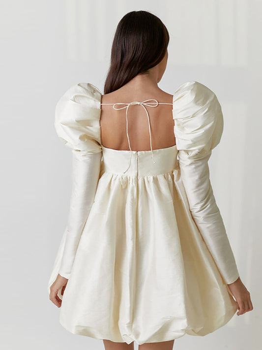 Women's A-skirt lamb leg sleeve dress