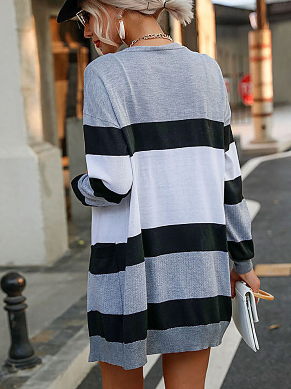 Women's Color Block Cardigan Sweater